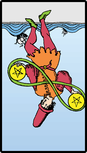 Two of Pentacles (Reverse)